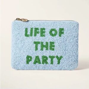 kate spade x Target Blue and Green Beaded Clutch
